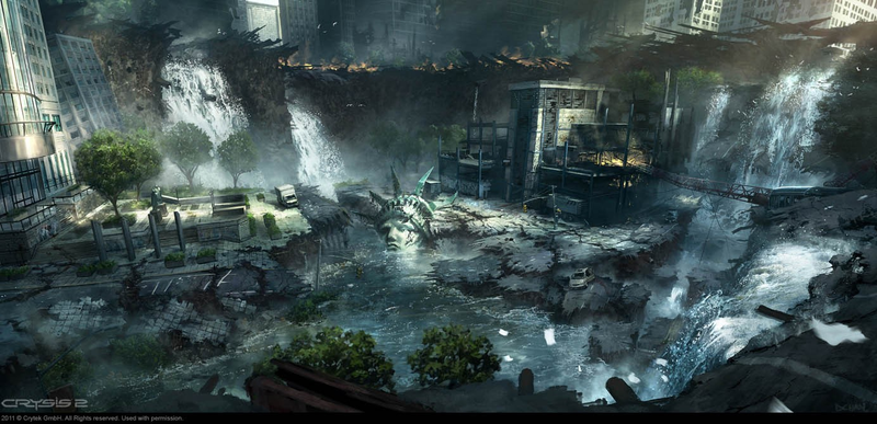 Illustration for article titled Astounding Concept Art of Cities Being Demolished